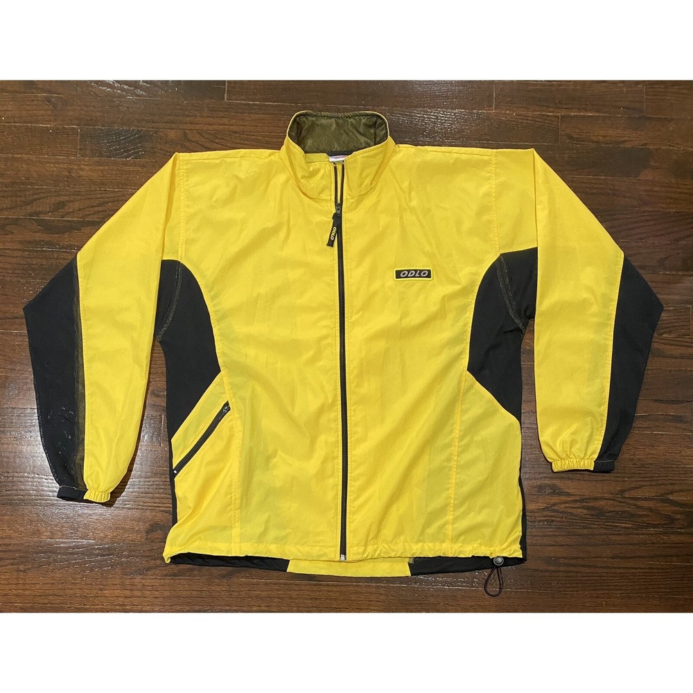 Odlo Men's Full Zip Lightweight Jacket XL Perforated Breathable Adjustable Waist